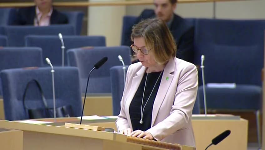 Stillbild från Interpellationsdebatt, Rekryteringen av politiska tjänstemän