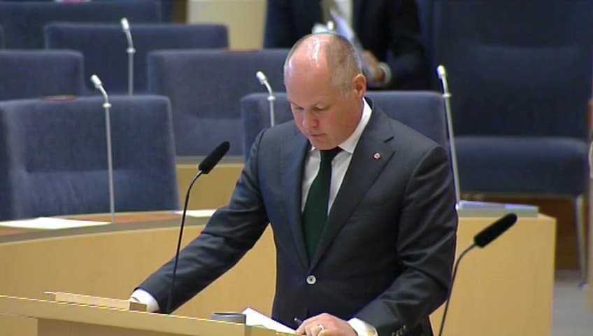 Stillbild från Interpellationsdebatt, Säkerheten på förvaren
