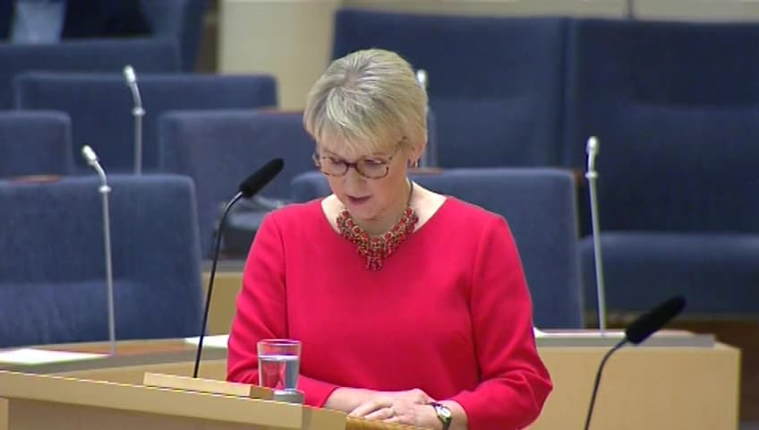 Stillbild från Interpellationsdebatt, Förföljelser av hbtqi-personer i Ryssland