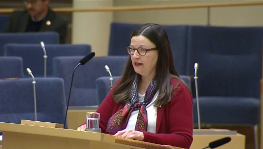 Stillbild från Interpellationsdebatt, Ordning och reda i klassrummen