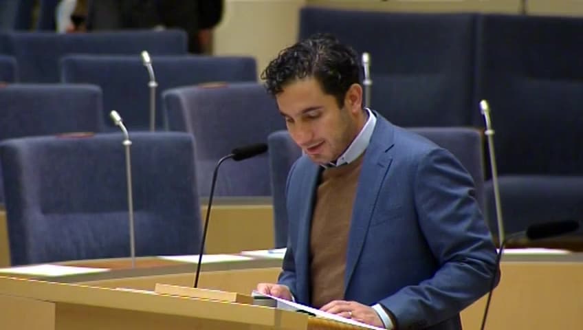 Stillbild från Interpellationsdebatt, Tillsatt utredning om vinstförbud i välfärden