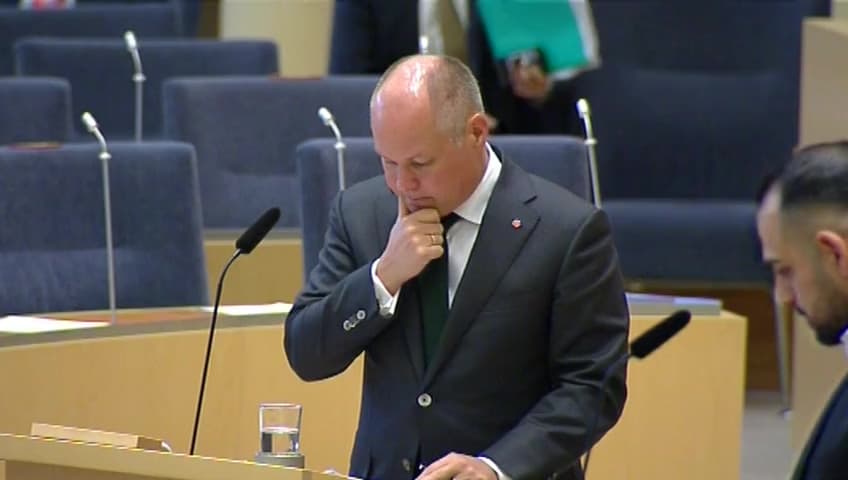 Stillbild från Interpellationsdebatt, Gymnasielagen