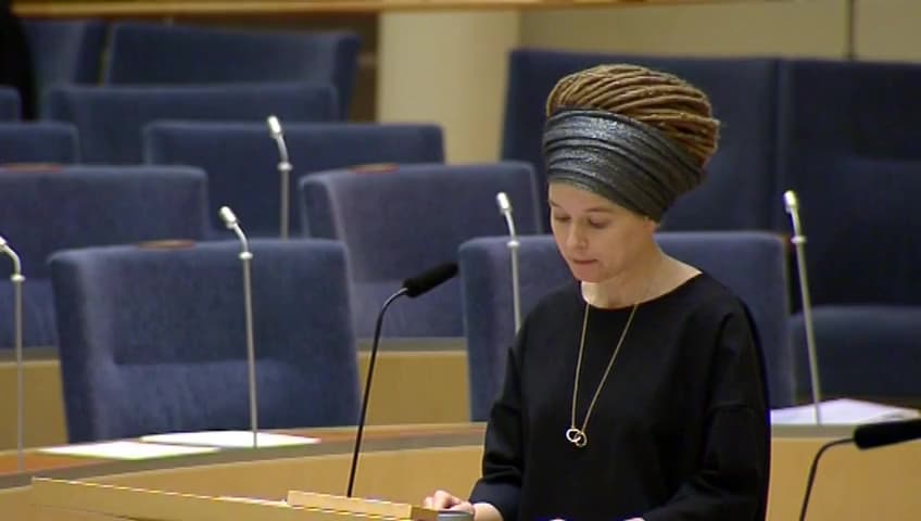 Stillbild från Interpellationsdebatt, Skärpta demokrativillkor för bidrag till organisationer
