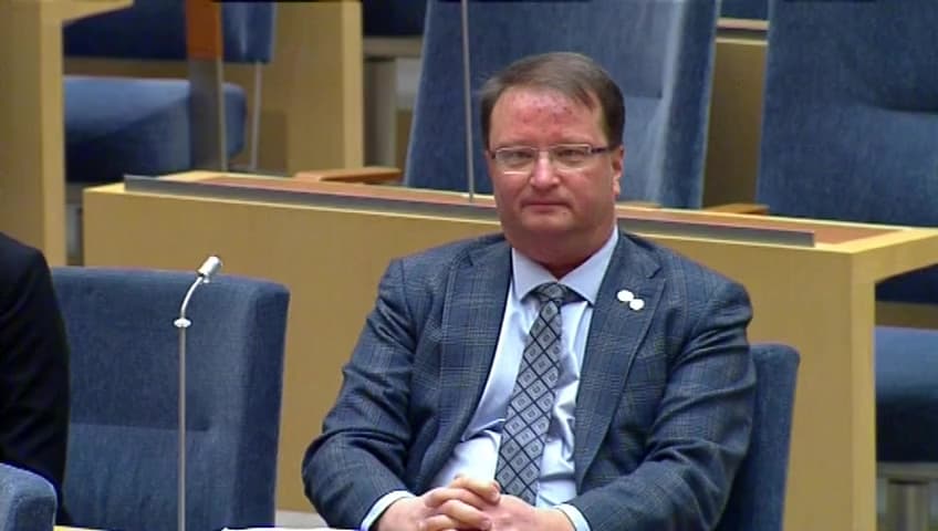 Stillbild från Interpellationsdebatt, Arbetslöshetsmålet