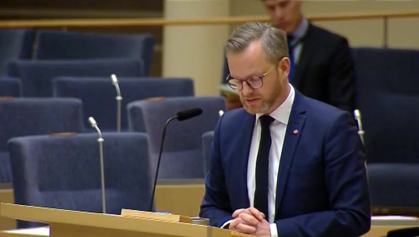 Stillbild från Interpellationsdebatt, Svensk brandberedskap