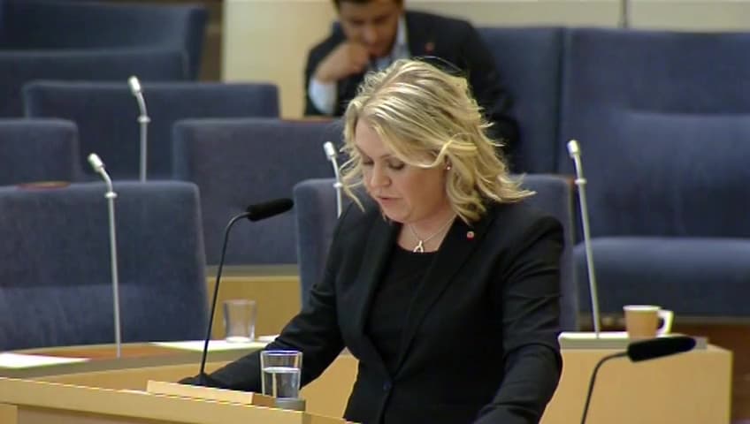 Stillbild från Interpellationsdebatt, En förstärkt nationell cancerstrategi