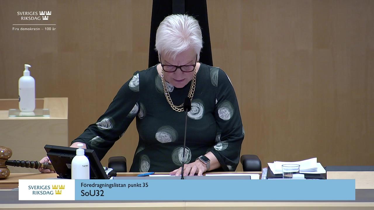 Stillbild från Debatt om förslag, Ändrade övergångsbestämmelser när det gäller medicintekniska produkter för in vitro-diagnostik