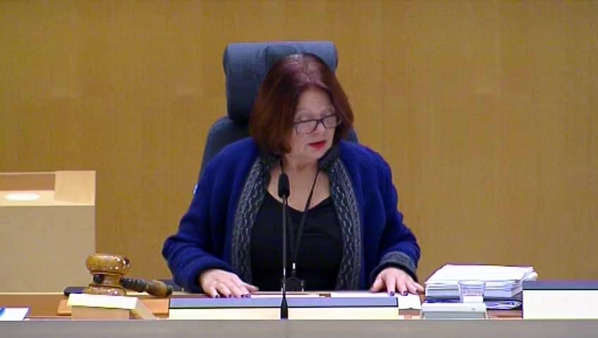 Stillbild från Debatt om förslag, Rättelse i lagar om ändring i offentlighets- och sekretesslagen