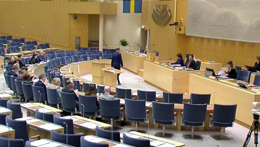 Stillbild från Debatt om förslag, Utgiftsområde 17 Kultur, medier, trossamfund och fritid