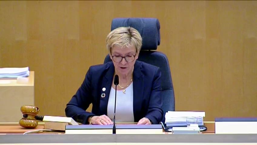 Stillbild från Debatt om förslag, Utgiftsområde 3 Skatt, tull och exekution