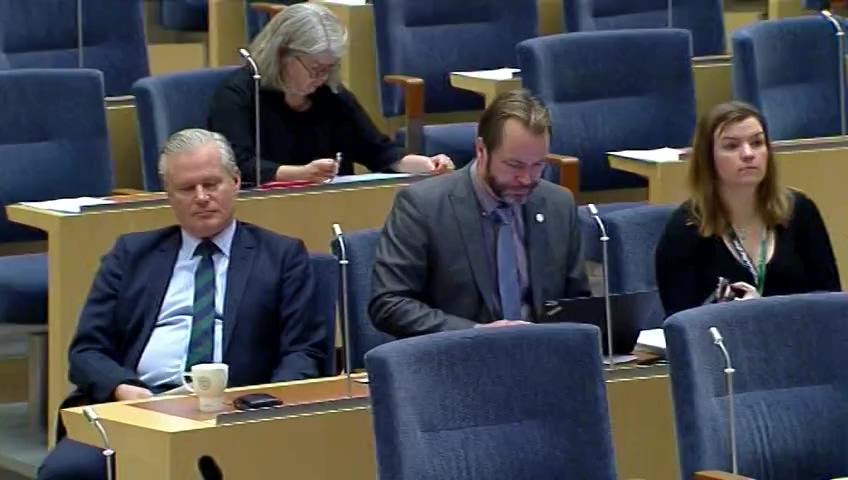 Stillbild från Debatt om förslag, Utgiftsområde 1 Rikets styrelse