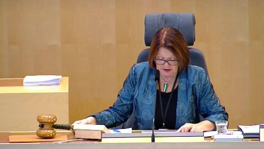 Stillbild från Debatt om förslag, Riksrevisionens rapport om fastställande av föräldrapenning för egenföretagare
