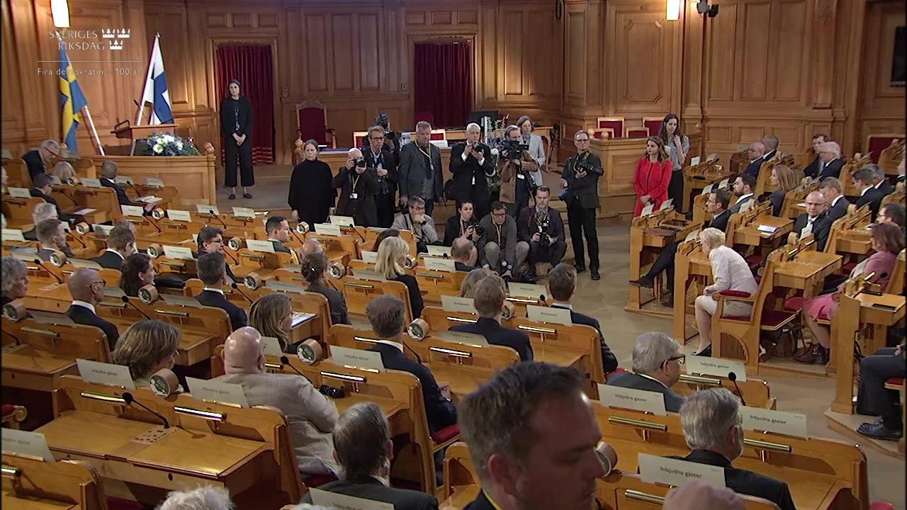 Stillbild från Besök, Finnish President to hold a speech at the Riksdag