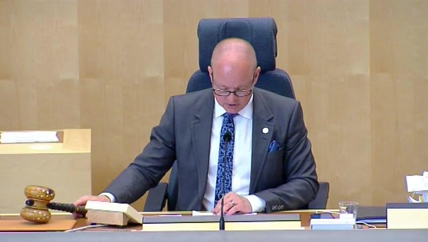 Stillbild från Debatt om förslag, Uppskov med behandlingen av vissa ärenden