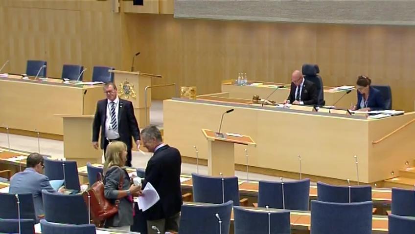 Stillbild från Debatt om förslag, Återbetalning av medlemsinsatser i arbetskooperativ