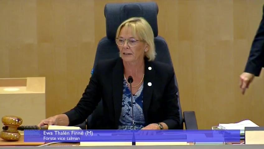 Stillbild från Debatt om förslag, Nationell läkemedelslista