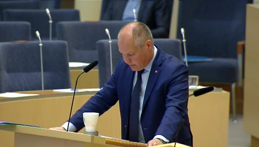 Stillbild från Interpellationsdebatt, Hot och trakasserier mot djuruppfödare