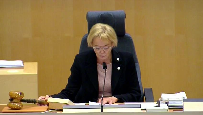 Stillbild från Debatt om förslag, Kreditupplysningslagen och dataskyddsförordningen