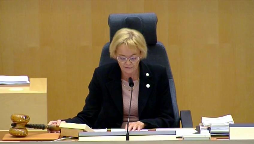 Stillbild från Debatt om förslag, Riksrevisionens årsredovisning för 2017