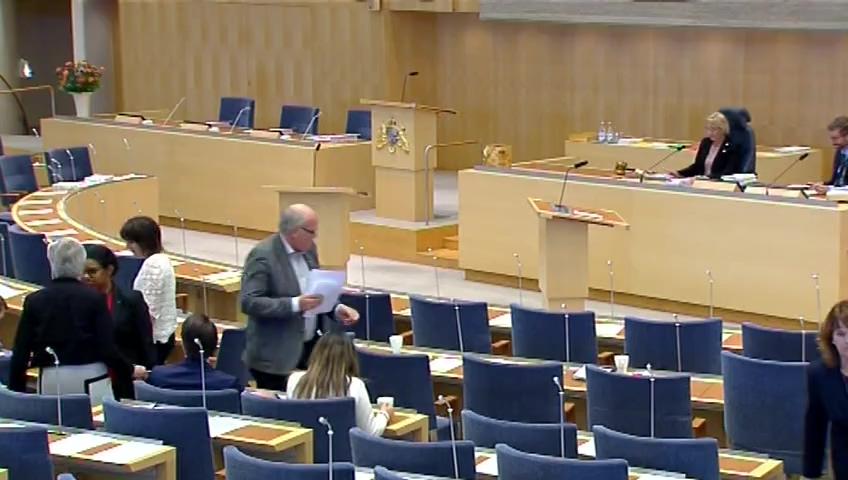 Stillbild från Debatt om förslag, Bemyndigande i terrängkörningslagen