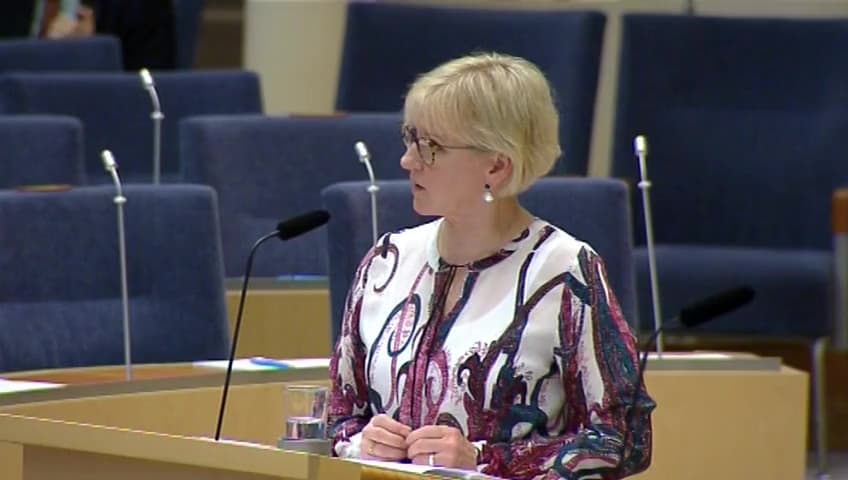 Stillbild från Interpellationsdebatt, Familjens frågor om Raoul Wallenberg