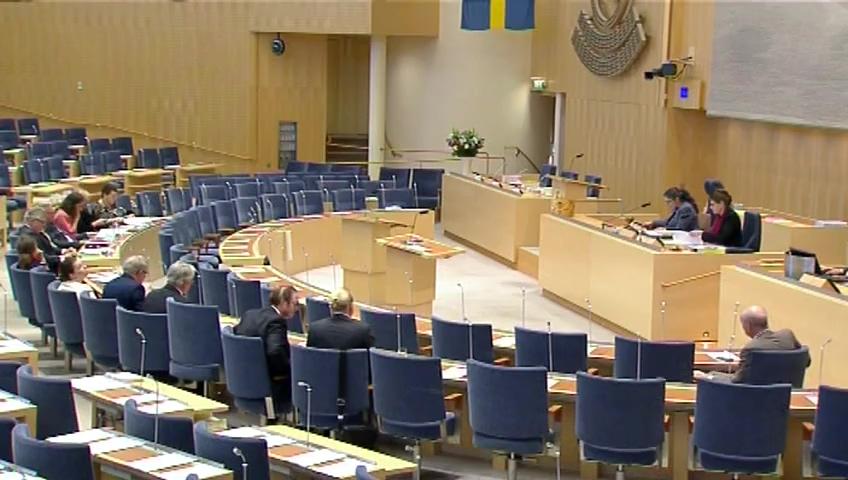 Stillbild från Debatt om förslag, Anpassning av vissa lagar inom riksdagsområdet till EU:s dataskyddsförordning