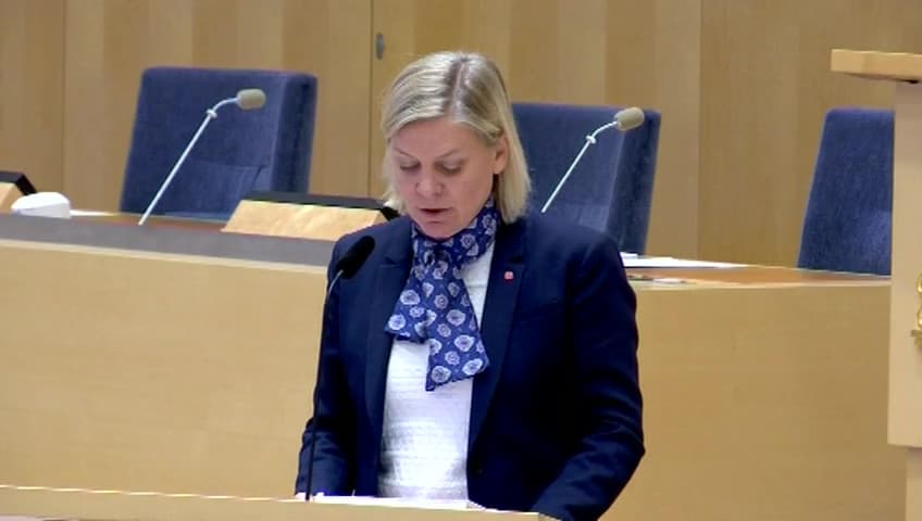 Stillbild från Interpellationsdebatt, Skatteplanering kopplad till energibeskattning