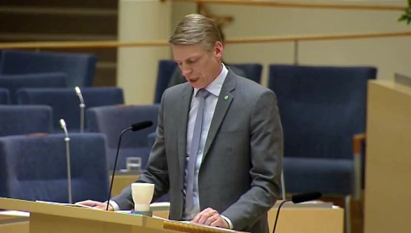 Stillbild från Interpellationsdebatt, Miljö- och klimatomställning av personbilar