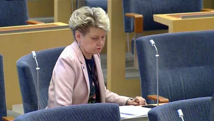 Stillbild från Interpellationsdebatt, Satellituppskjutning och rymdstrategi