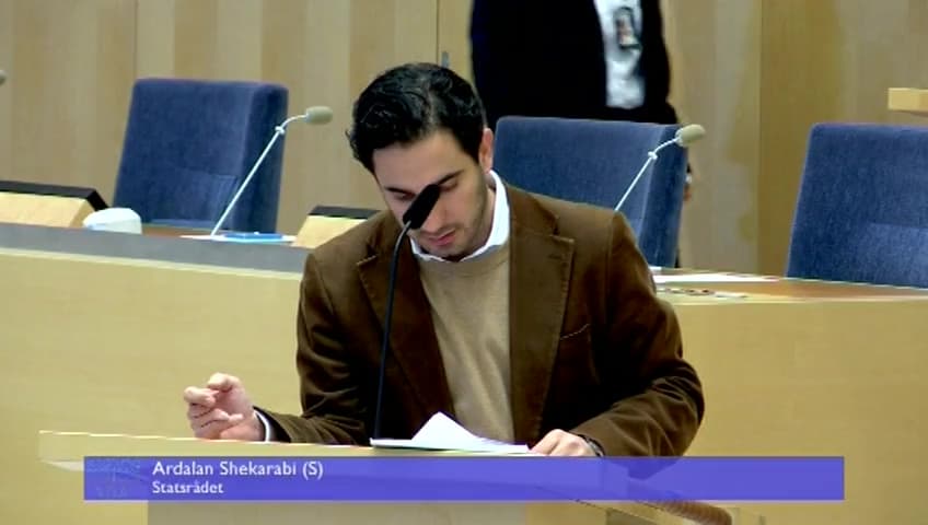 Stillbild från Interpellationsdebatt, Vinster i välfärden