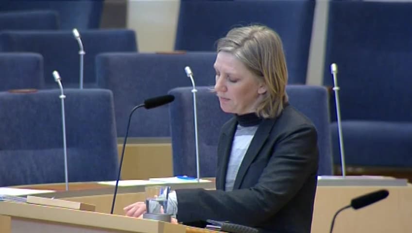Stillbild från Interpellationsdebatt, Myggbekämpning