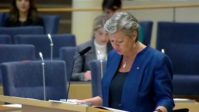 Stillbild från Interpellationsdebatt, 90-dagarsgarantin