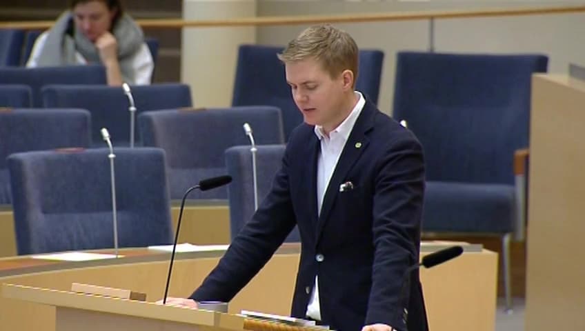 Stillbild från Interpellationsdebatt, Social sammansättning i skolklasser