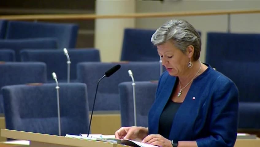 Stillbild från Interpellationsdebatt, Mobbning och psykisk ohälsa i arbetslivet