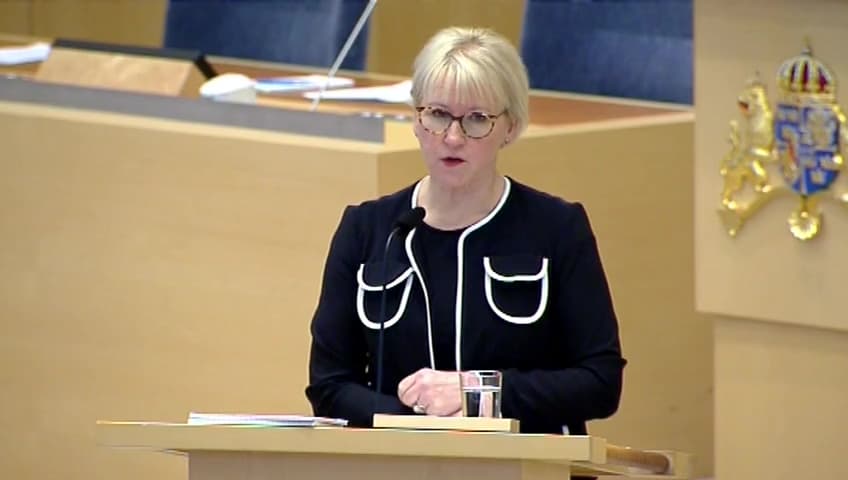 Stillbild från Interpellationsdebatt, Turkiets agerande i Afrin