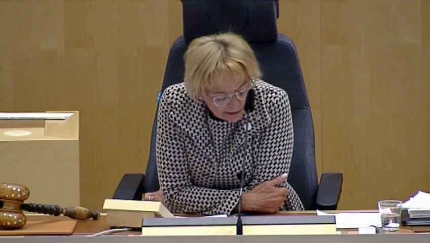 Stillbild från Debatt om förslag, Genomförande av direktivet om förbättrade villkor för intjänande och bevarande av tjänstepension