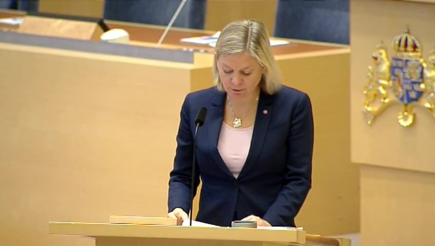 Stillbild från Interpellationsdebatt, En exitskatt