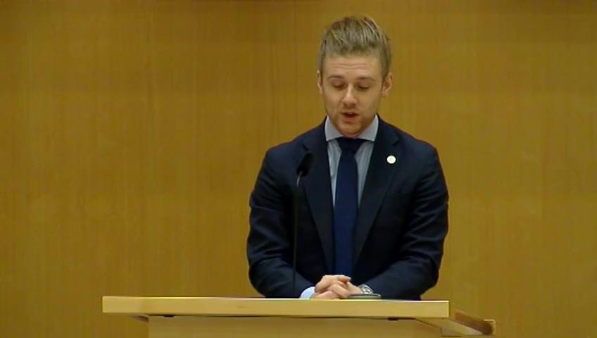 Stillbild från Debatt om förslag, Vattenvård