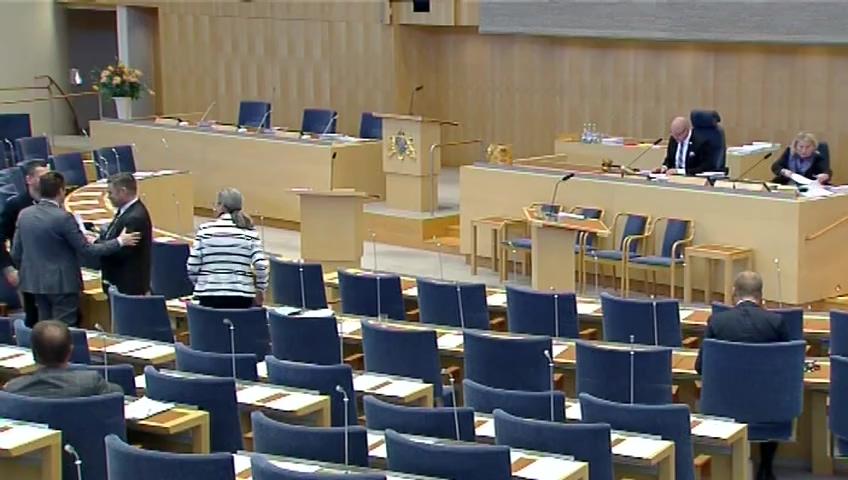 Stillbild från Debatt om förslag, Riksrevisionens rapport om tillgängligheten till Statistiska centralbyråns registerdata