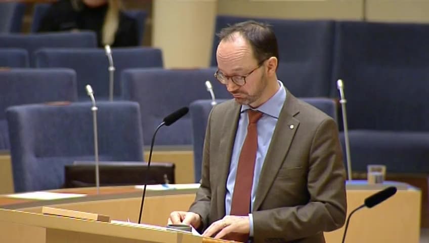 Stillbild från Interpellationsdebatt, Väg- och järnvägsinvesteringar