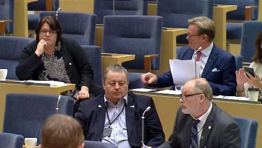 Stillbild från Interpellationsdebatt, Kränkningar, hot och våld mot personal i skolan