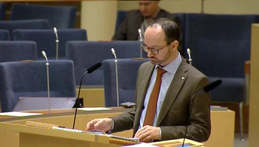 Stillbild från Interpellationsdebatt, Antalet handledartillstånd