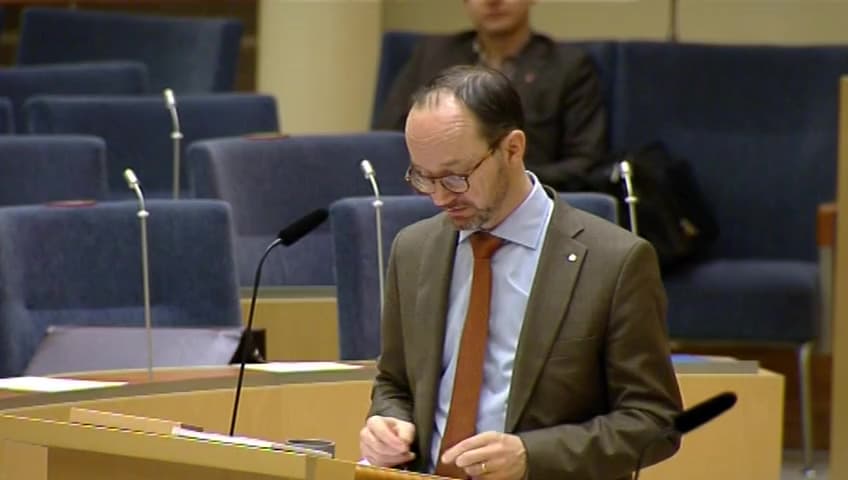 Stillbild från Interpellationsdebatt, Snöröjning i Norrland