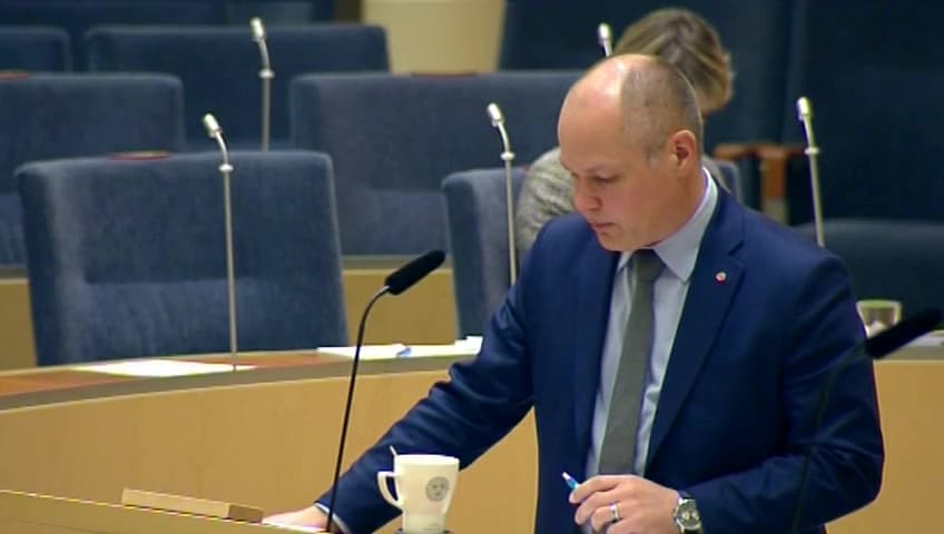 Stillbild från Interpellationsdebatt, Säkerhetsbrister i offentliga it-system