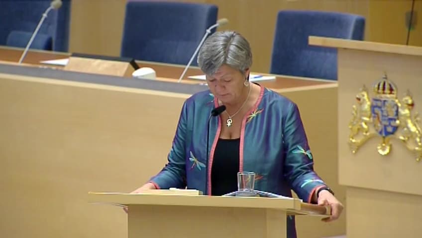 Stillbild från Interpellationsdebatt, Bemanningsföretag