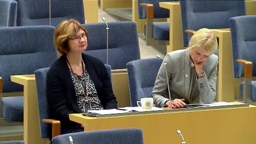 Stillbild från Interpellationsdebatt, Bostäder för seniorer 