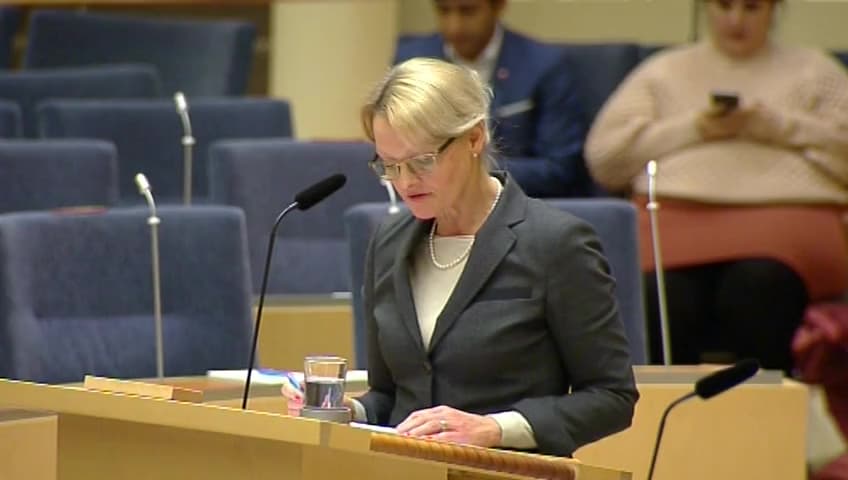 Stillbild från Interpellationsdebatt, Bristande tillsyn av gode män