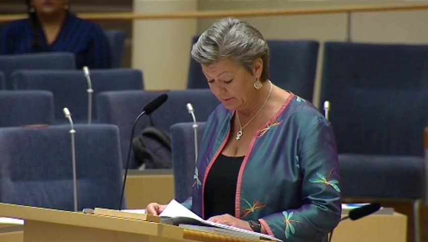 Stillbild från Interpellationsdebatt, Utökad verksamhet med regionala skyddsombud