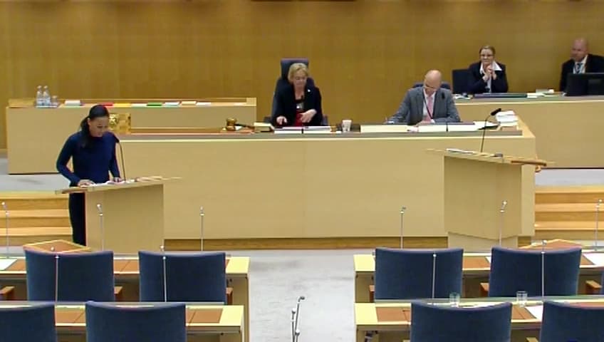 Stillbild från Interpellationsdebatt, Framtiden för Svenska Filminstitutet