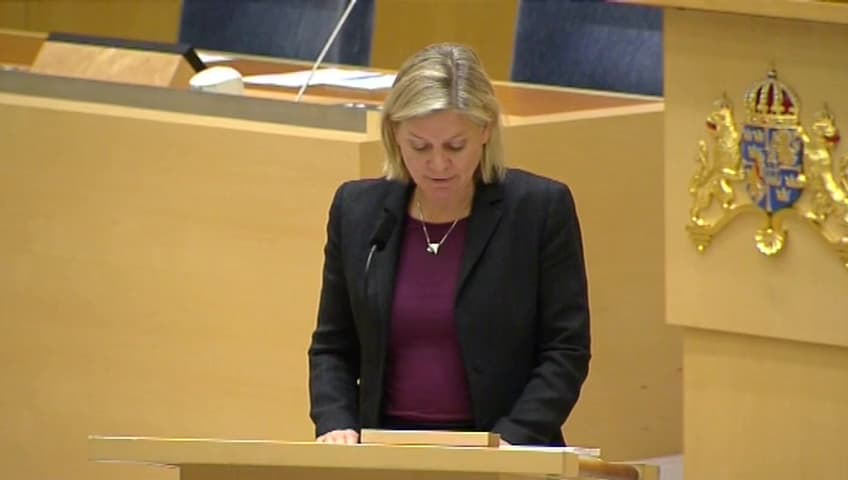 Stillbild från Interpellationsdebatt, Störsändare